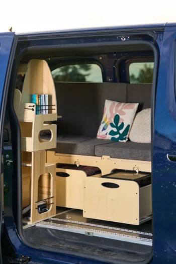 Lit Peigne Van Tchao Tchao – Banquette 2/3‑1/3 en Bois Durable, Espace de Rangement