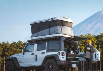 Tente de toit James Baroud Evasion Evo – 140 × 198 cm couchage – Fibre rigide, VMC & matelas confort